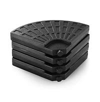4 Pieces Round Cantilever Umbrella Base with Carry Handles for Garden