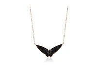 Suzy Levian Sterling Silver Cubic Zirconia Bat Wings Necklace