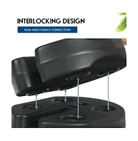 4 Pieces 20Lbs Water Filled Weight Plates for Shade Umbrella