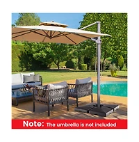 4-Piece 20L Cantilever Offset Patio Umbrella Base
