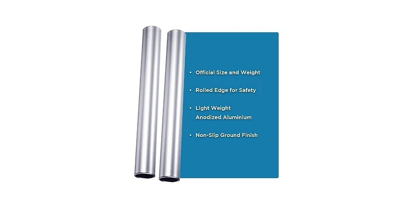 Aluminum Relay Baton Get The Winning Edge with Our Official Size, Lightweight, and Safe, Pack of 5