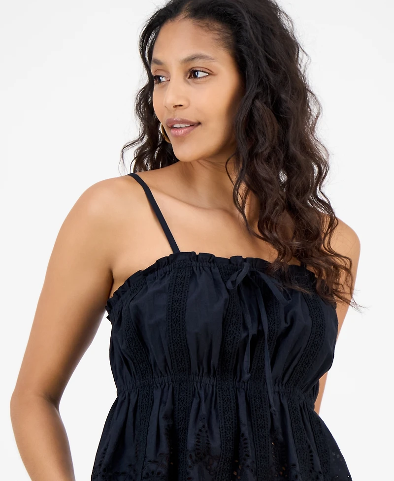 And Now This Women's Cotton Eyelet Peplum Tank, Exclusively at Macy's