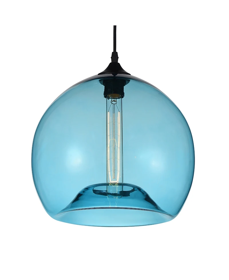 Cwi Lighting 13" Metal Glass 1 Light Down Mini Pendant
