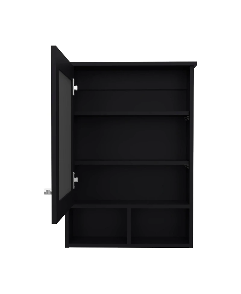 Anamoose Medicine Cabinet with 5 Shelves, 1 Door, and 1 Mirror