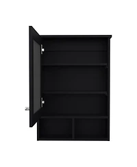 Anamoose Medicine Cabinet with 5 Shelves, 1 Door, and 1 Mirror