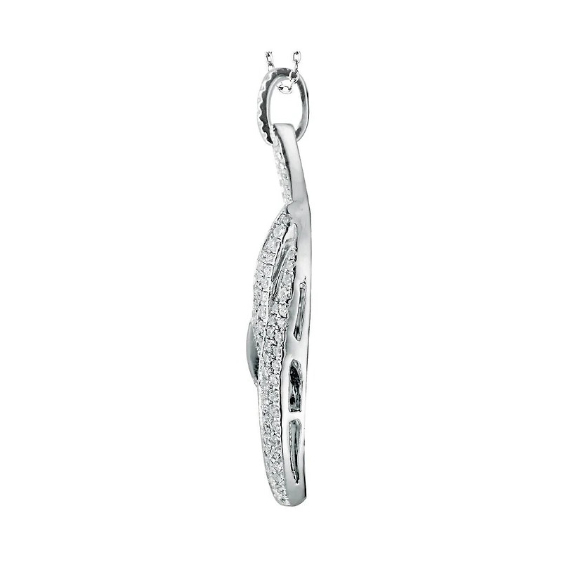 Suzy Levian Pave Cubic Zirconia Sterling Silver Modern Pendant