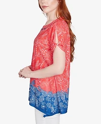 Ruby Rd. Petite Americana Embellished Jersey T-Shirt