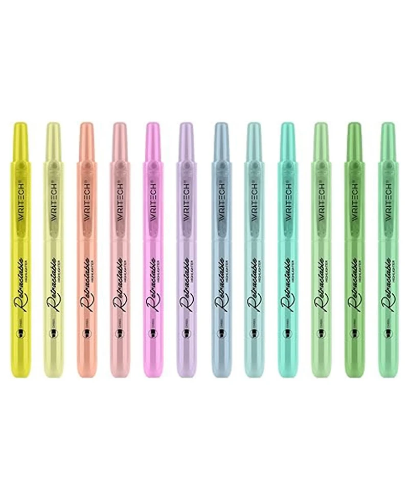 Writech Neutral Retractable Highlighters - 12CT