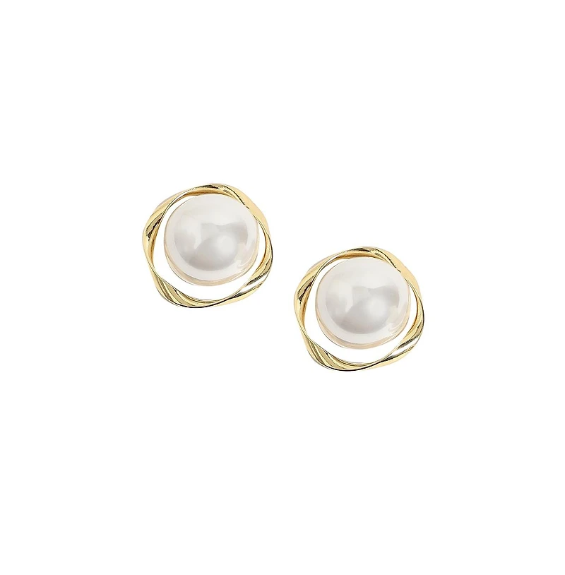 Sohi Gold-Plated Stud Earrings