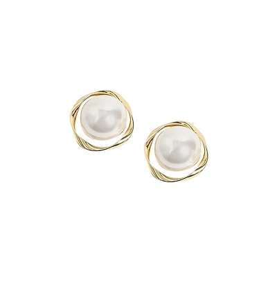 Sohi Gold-Plated Stud Earrings