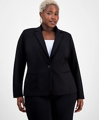 I.n.c. International Concepts Plus Ponte Blazer, Exclusively at Macy's