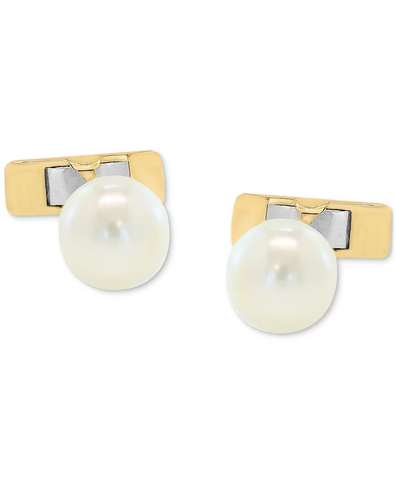 Effy Men's Cultured Freshwater Pearl (10mm) Cufflinks in 14k Gold-Plated Silver