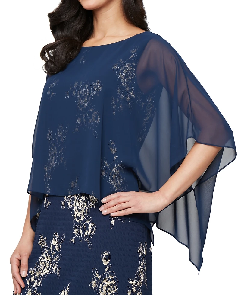 Sl Fashions Petite Round-Neck Sheath Dress