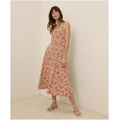 Pact Women's Organic Cotton Fit & Flare Midi Dress - Shorty