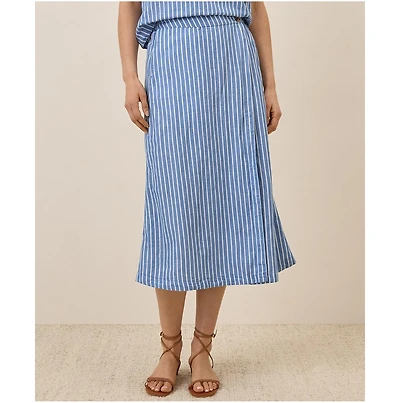 Pact Women's Organic Cotton Canopy Linen Blend Wrap Skirt