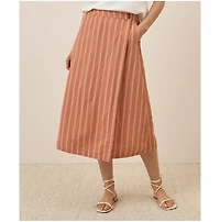 Pact Women's Organic Cotton Canopy Linen Blend Wrap Skirt