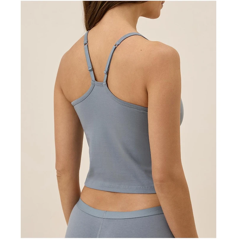 Pact Women's Organic Cotton Everyday Shelf Bra Cropped Camisole 3-Pack