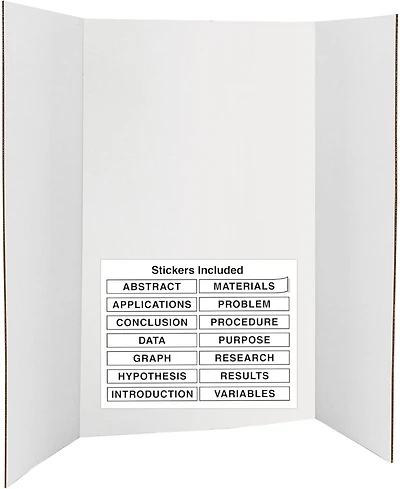 Trifold Poster Board 36" x 48" White Presentation Board