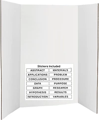 Trifold Poster Board 36" x 48" White Presentation Board