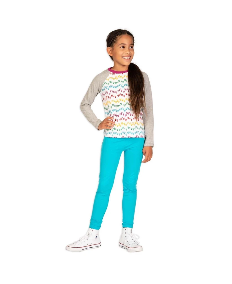 Mightly Toddler Girls Fair Trade Organic Cotton Reinforced Knee Leggings