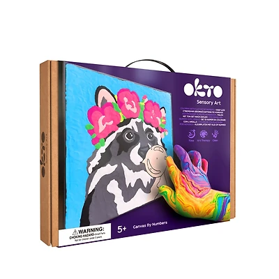 Okto Clay-by-Numbers Kit – “Raccoon” (11.4” x 11.4”)