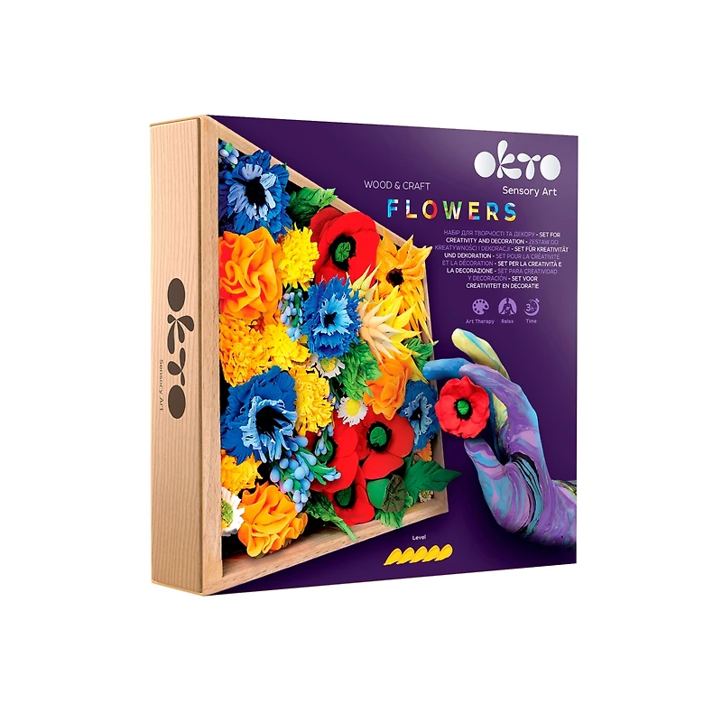 Okto Sensory Art 3D Woodcraft “Freedom” – Flowers Craft Kit