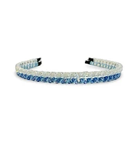 Thin Beaded Headband Set - Blue + Silver