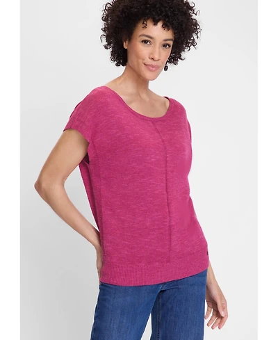 Olsen Women's Sleeveless Boat Neck Dolman Pullover