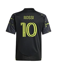 Adidas Big Boys and Girls Diego Rossi Black Columbus Crew 2025 The Goosebumps Kit Replica Player Jersey