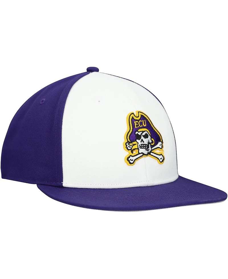 Adidas Men's White/Purple Ecu Pirates On Field Fitted Hat