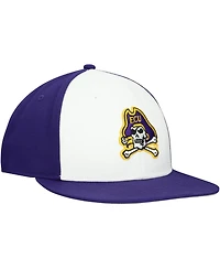 Adidas Men's White/Purple Ecu Pirates On Field Fitted Hat