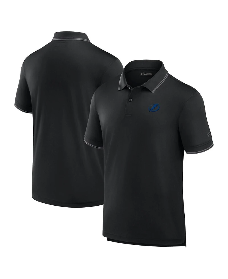 Fanatics Men's Black Tampa Bay Lightning Front Office Pique Polo Shirt