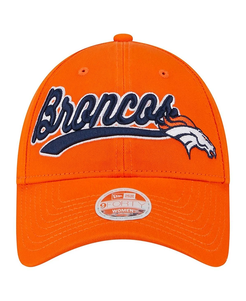 New Era Women's Orange Denver Broncos Cheer 9FORTY Adjustable Hat