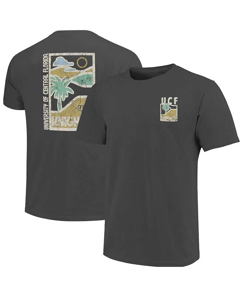 Image One Men's Graphite Ucf Knights Comfort Colors Minimal Vista Distressed Graphics T-Shirt
