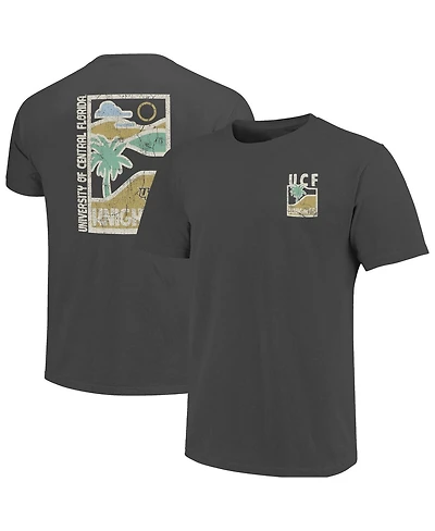 Image One Men's Graphite Ucf Knights Comfort Colors Minimal Vista Distressed Graphics T-Shirt