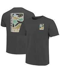 Image One Men's Graphite Ucf Knights Comfort Colors Minimal Vista Distressed Graphics T-Shirt