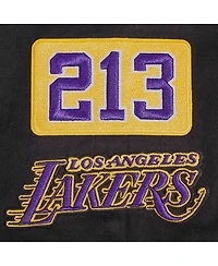 Pro Standard Men's Black Los Angeles Lakers Area Code Twill Full-Zip Jacket
