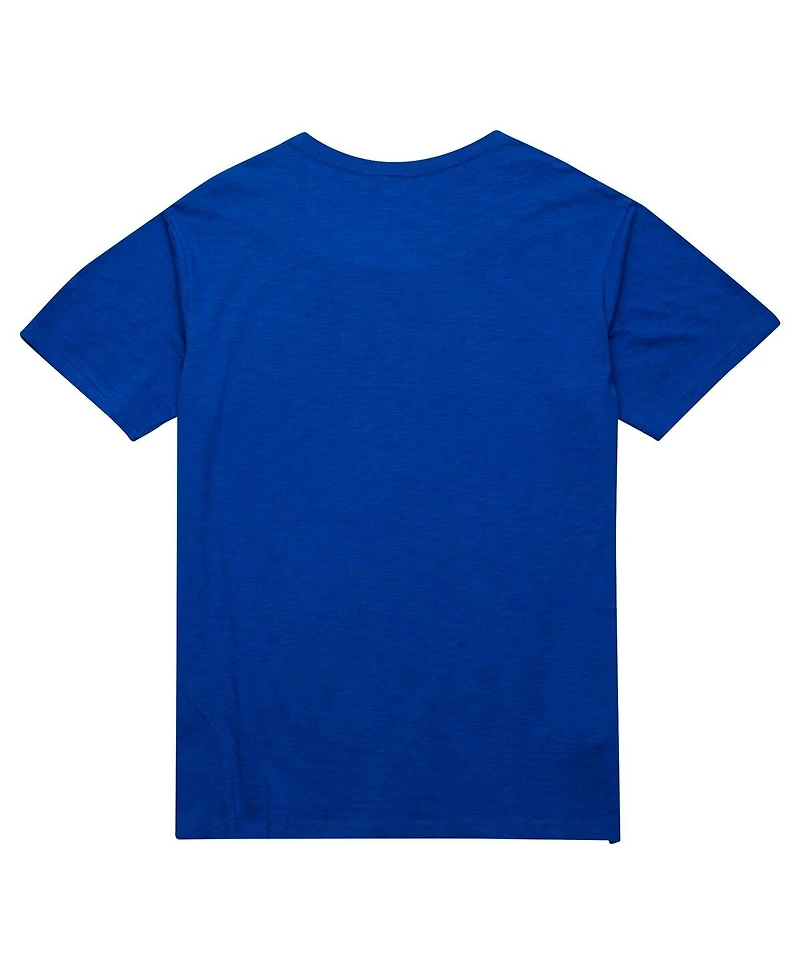Mitchell & Ness Men's Royal Denver Nuggets Hardwood Classics Felt Applique Slub T-Shirt