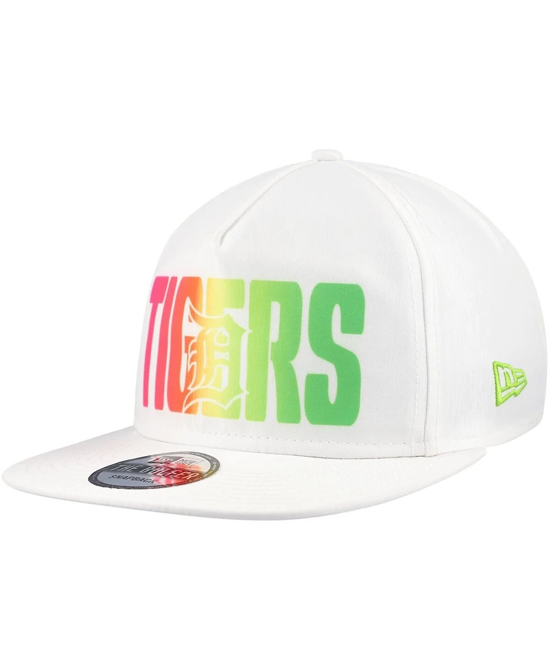 New Era Men's White Detroit Tigers Spring Spectrum Golfer Snapback Hat