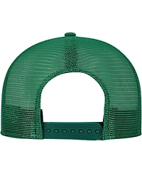 New Era Men's White/Green New York Jets Striped A-Frame 9FIFTY Adjustable Trucker Snapback Hat