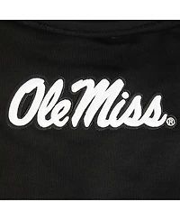 Pro Standard Women's Black Ole Miss Rebels Cropped Pullover Sweatshirt