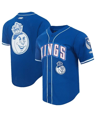 Pro Standard Men's Blue Sacramento Kings 2024/25 City Edition Mesh Baseball Jersey