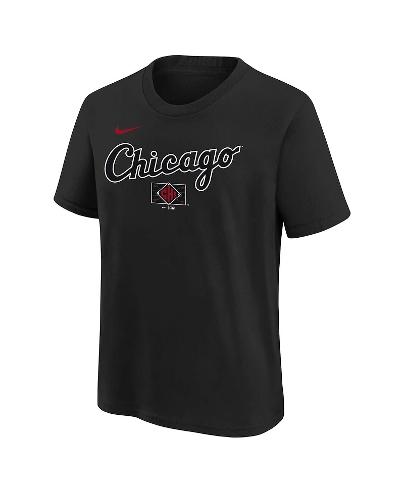Nike Big Boys and Girls Black Chicago White Sox 2025 City Connect Wordmark T-Shirt