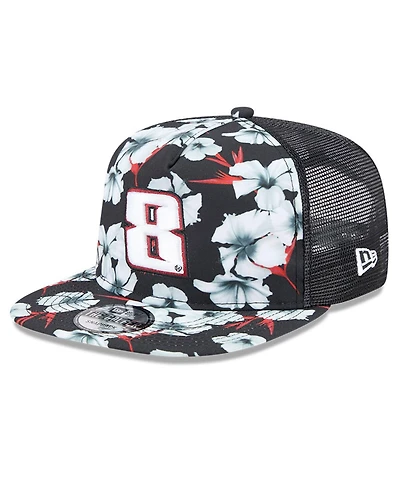 New Era Men's Black Kyle Busch Adventure Pattern Golfer Adjustable Hat