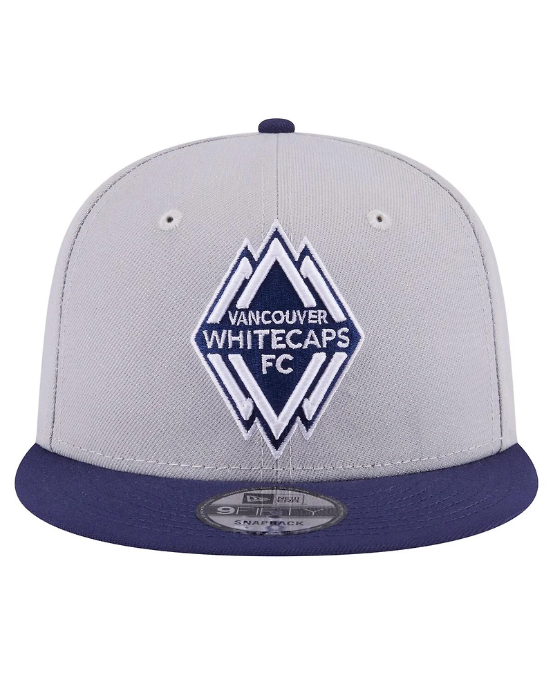 New Era Men's Gray Vancouver Whitecaps Fc Color Pack Two-Tone 9FIFTY Snapback Hat