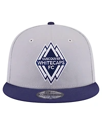 New Era Men's Gray Vancouver Whitecaps Fc Color Pack Two-Tone 9FIFTY Snapback Hat