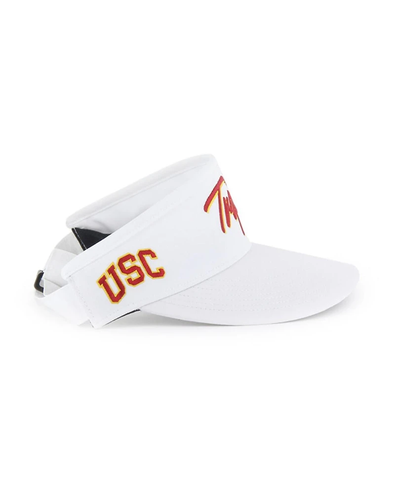 '47 Brand Men's White Usc Trojans Melbourne Brrr Adjustable Visor Hat