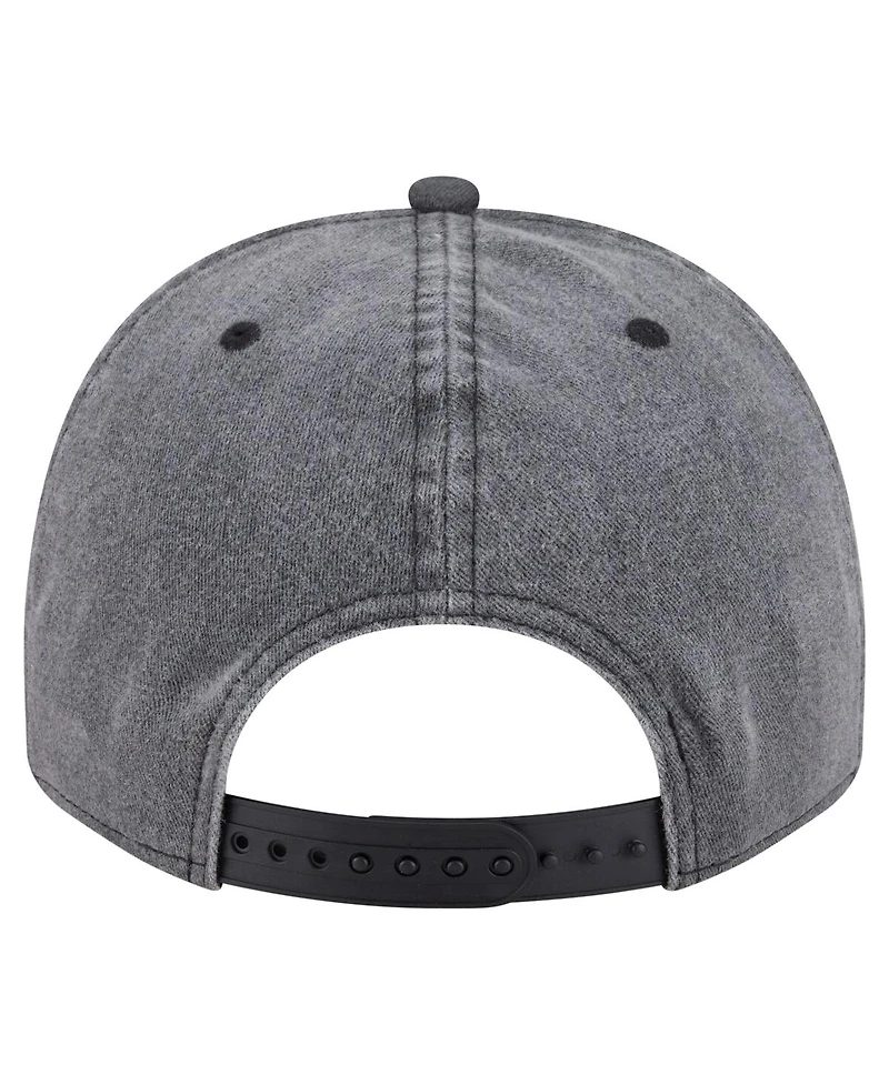 New Era Men's Charcoal New York Rangers Throwback Washed A-Frame Pre-Curved 9FIFTY Snapback Hat
