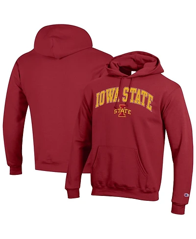 Champion Men's Cardinal Iowa State Cyclones Arched Logo Fleece Pullover Hoodie