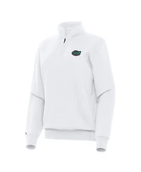 Antigua Women's White Florida Gators Victory Quarter-Zip Sweatshirt